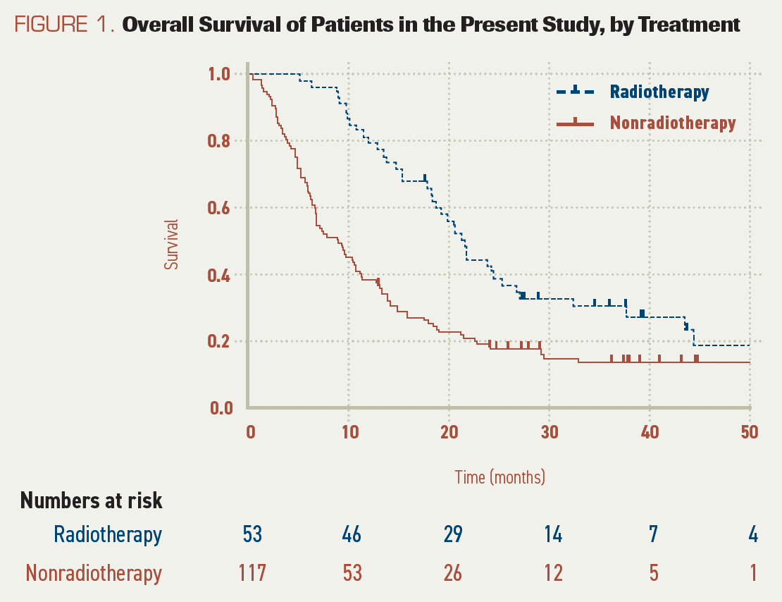 FIGURE 1. Overall Survival of Patients in the Present Study, by Treatment