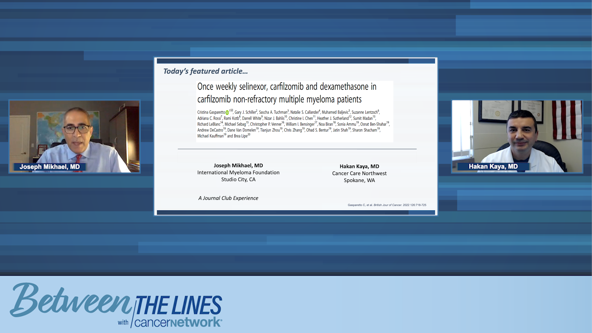 Between The Lines: Once Weekly Selinexor, Carfilzomib & Dexamethasone in Carfilzomib Non-Refractory Multiple Myeloma Patients  