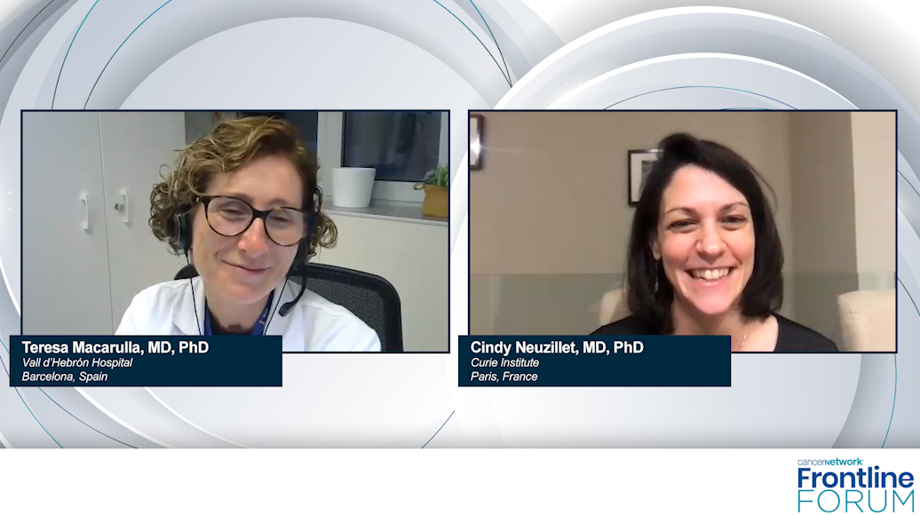Teresa Macarulla, MD, PhD, and Cindy Neuzillet, MD, PhD, experts on NRG1 fusion-positive malignancies