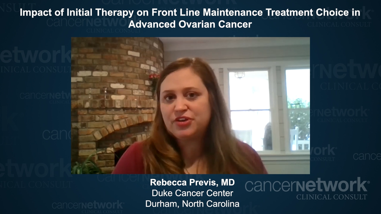 Impact of Initial Therapy on Front Line Maintenance Treatment Choice in Advanced Ovarian Cancer