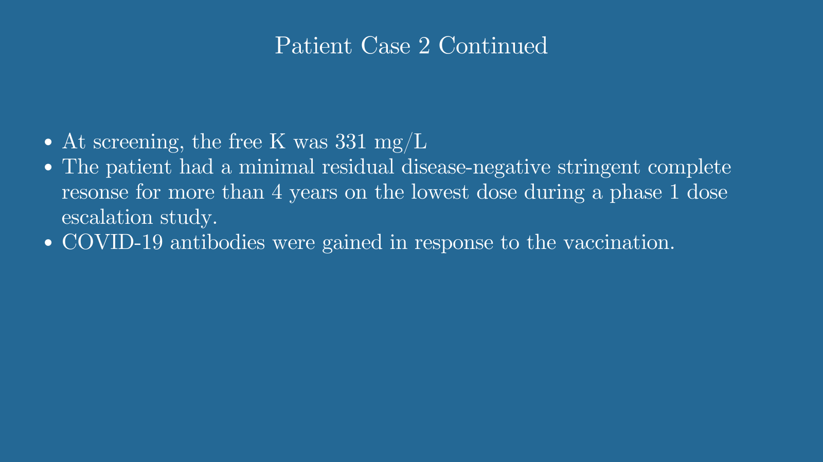Patient Case 2 Continued