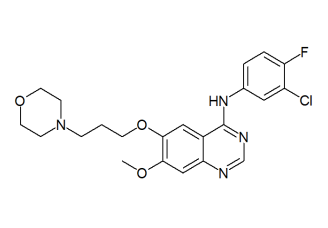 Chemical structure of gefitinib