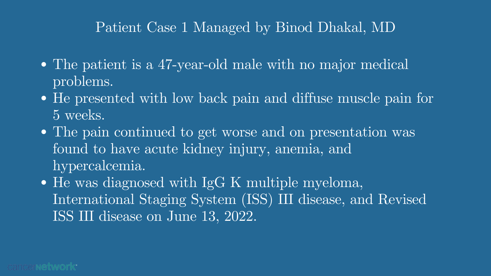 Patient Case 1 Managed by Binod Dhakal, MD
