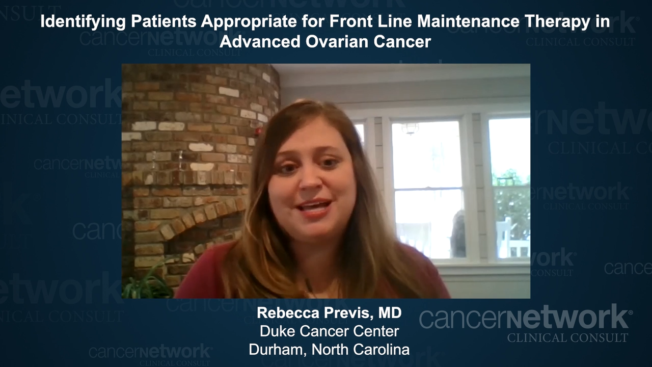 Identifying Patients Appropriate for Front Line Maintenance Therapy in Advanced Ovarian Cancer